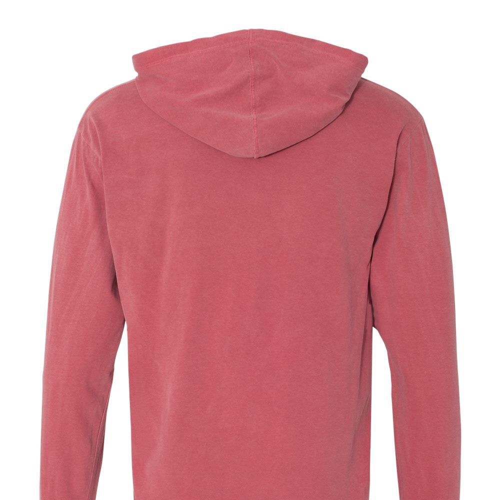 Comfort Colors hooded longsleeve t-shirt color: crimson